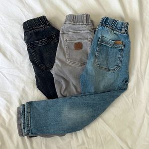 3 pair of Zara Boys elastic waist ballon fit jeans
